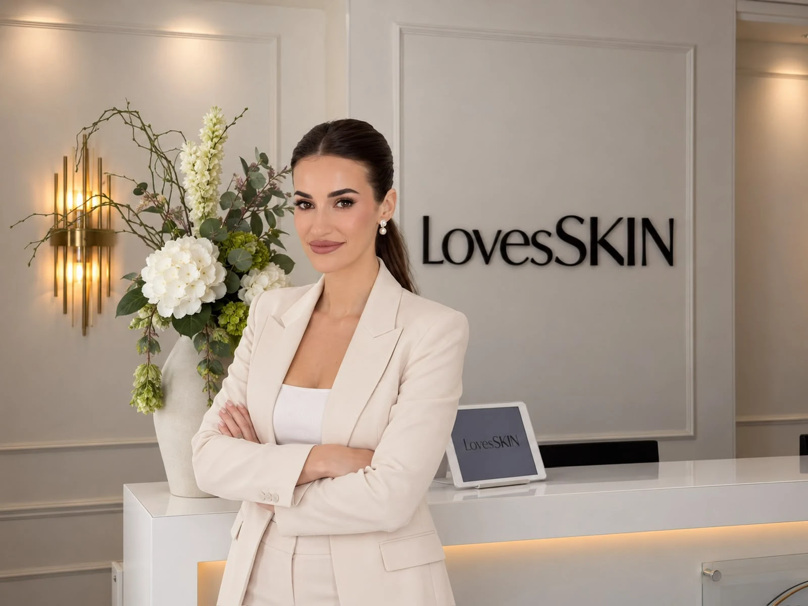 Emily Rose, Clinical Director, at the LovesSkin reception in Weybridge